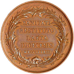 Bronzemedaille 1833 von Francke. Widmung der Diözese Köln zur ...