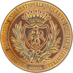 Bronzemedaille 1899. Internat. Postkartenausstellung in Nizza. 60 mm. ...