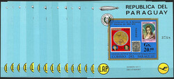 Paraguay 1971: Nettes Lot mit je 15x ** Block 166 und Block 167 (100 ...