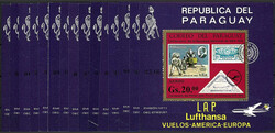 Paraguay 1971: Nettes Lot mit je 15x ** Block 166 und Block 167 (100 ...