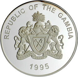 50 Dalasis Großsilbermünze 1995. Geparden. 500 g. 999/1000 Silber. ...