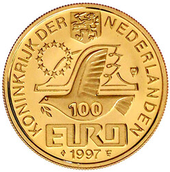 100 Euro 1997 Peter Cornelisz Hooft. 3,5 g. 916/1000. In Kapsel mit ...