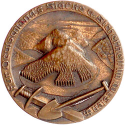 Bronzierte Alu-Medaille o.J. (1933/1945), gew. vom Generalunternehmer ...