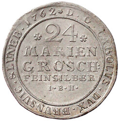 24 Mariengroschen 1762 I.B.H., Zellerfeld. Wilder Mann. gutes sehr ...