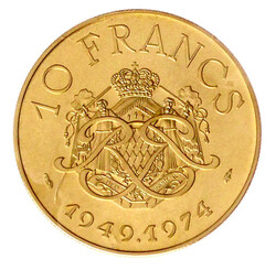 10 Francs ESSAI 1974. Kopf n. l./Spiegelmonogramm auf dem ...