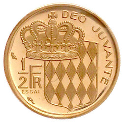 Probe 1/2 Franc 1965 mit Inschrift ESSAI in Gold 8,70 g. 920/1000. ...
