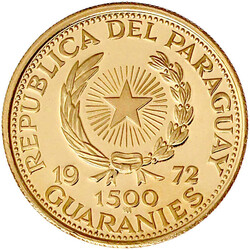 1500 Guaranies 1972 auf die Olympiade in München, Motiv Weitsprung. ...