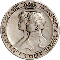 Silberne Schützenmedaille 1910. v. Heinloth auf das 100-jährige ...
