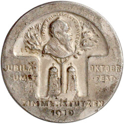 Silberne Schützenmedaille 1910. v. Heinloth auf das 100-jährige ...