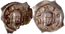 2 X vierzipfliger Brakteat o.J. ZVRICI. Kopf der Äbtissin mit ...