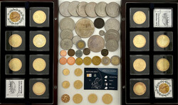 Karton mit meist Silbermünzen und ein paar Silbermedaillen aus aller ...