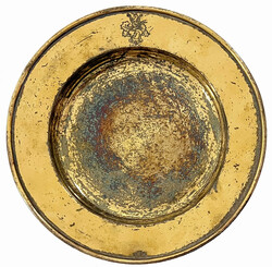 Vergoldeter Silberteller (925/1000) von Wilm, Hamburg, graviert "zum ...
