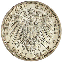 3 Mark 1917 A. Zum 25. Regierungsjubiläum. Auflage nur 1333 Ex. ...