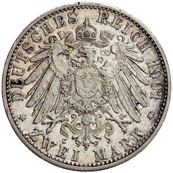 2 Mark 1901 D. Zum Geburtstag. vorzüglich aus Erstabschlag