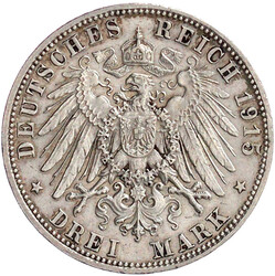 3 Mark 1915. Auf seinen Tod. vorzüglich, etwas berieben