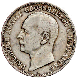 7854: Reichssilbermünzen J. 19-178, Oldenburg, Friedrich August, 1900-1918