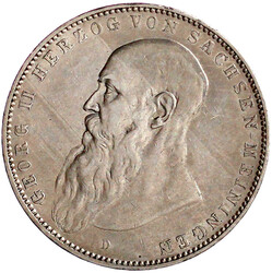 12711: Reichssilbermünzen J. 19-178, Sachsen-Meiningen, Georg II., 1866-1914