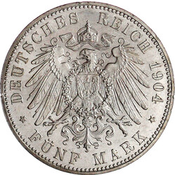 5 Mark 1904. Zum 400. Geburtstag. prägefrisch/fast Stempelglanz, kl. ...