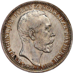 7699: Reichssilbermünzen J. 19-178, Schwarzburg-Sondershausen, Karl Günther, 1880-1909