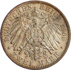 2 Mark 1908. Universität Jena. vorzüglich