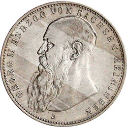 12711: Reichssilbermünzen J. 19-178, Sachsen-Meiningen, Georg II., 1866-1914