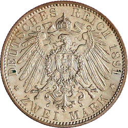2 Mark 1891 A. vorzüglich/Stempelglanz