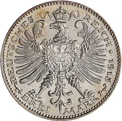 3 Mark 1915 A. Zur 100 Jahr-Feier. fast Stempelglanz, prägebed. ...