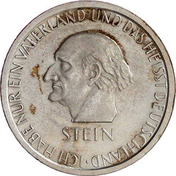 27470: Weimarer Republik, Gedenkmünzen, 3 Reichsmark Stein Reichsfreiherr