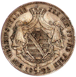 Vereinstaler 1862. fast sehr schön