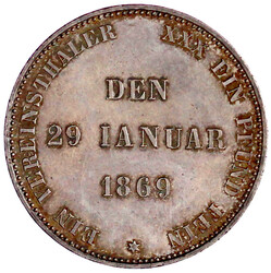 Vereinstaler 1869 B. Auf das 25. Regierungsjubiläum. fast ...