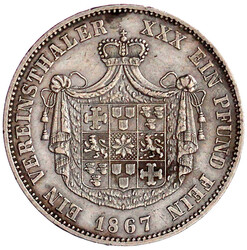 Vereinstaler 1867 A. gutes sehr schön