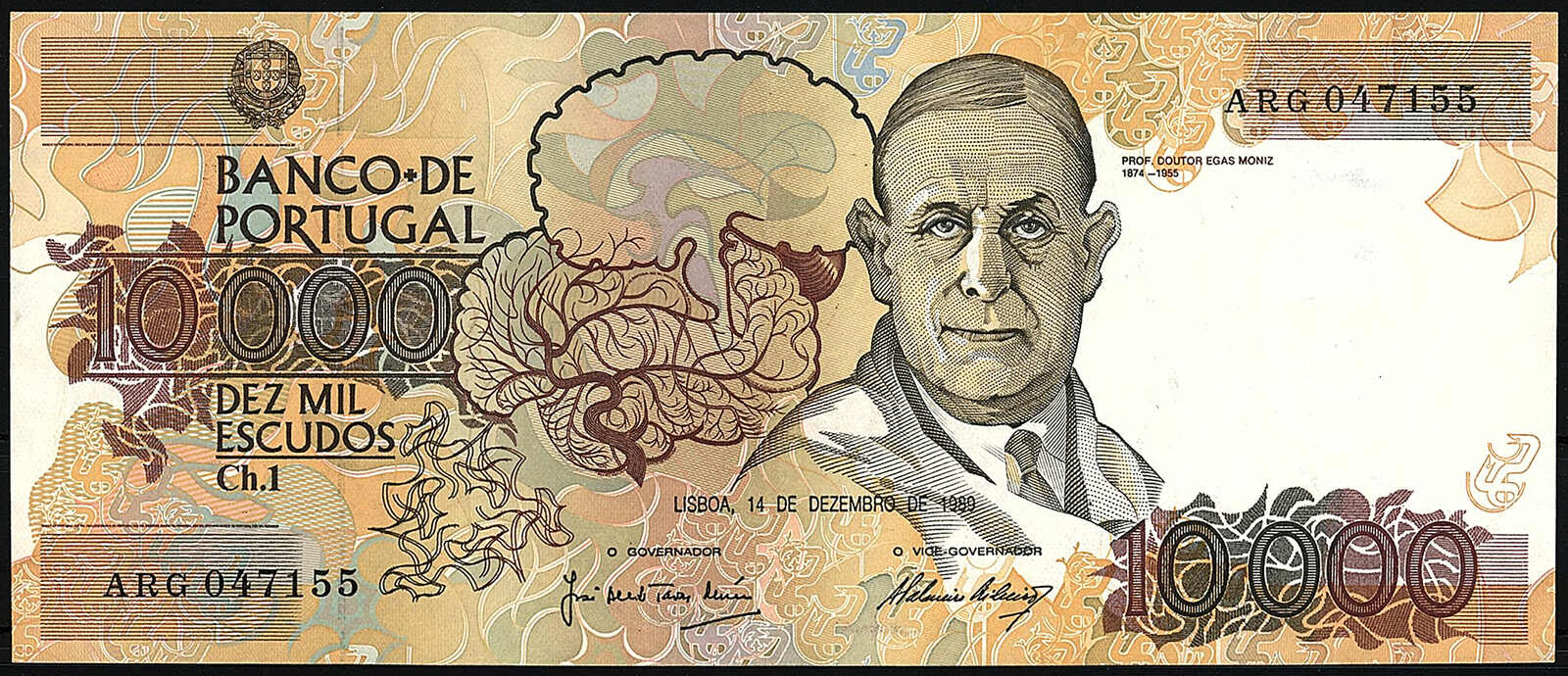 Banco De Portugal, 10000 Escudos 14.12.1989. I