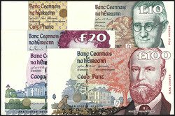 Banc Ceannais na hÉireann, 5, 10, 20, 50 u. 100 Pfund 1993 - 1998. ...