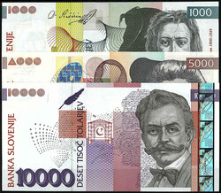 Banka Slovenije, 10, 20, 50, 100, 200, 500, 1000, 5000 u. 10000 ...
