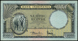 Bank Indonesia, 1000 u. 2500 Rupiah o.D. (1957). II