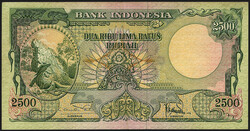 Bank Indonesia, 1000 u. 2500 Rupiah o.D. (1957). II