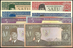 Republik Indonesia, 16 Scheine zu 1 - 1000 Rupiah 1960 - 1964. I-III