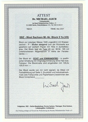 Leipziger Messe-Block 1946, postfrische Luxuserhaltung. Fotoattest Dr ...