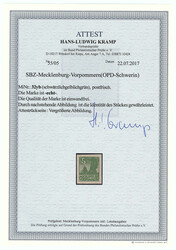 5 Pfg. Abschiedsserie 1946, Farbe ,,yb" (schwärzlichgelblichgrün), ...