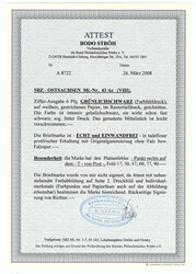 6 Pf. grünlichschwarz 1945, postfrische Erhaltung. Fotoattest Ströh ...