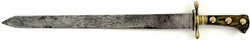 Jagdmesser, 19. Jh. Länge 60 cm. Klinge etwas korrodiert