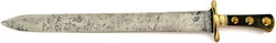 Jagdmesser, 19. Jh. Länge 56,5 cm. Klinge etwas korrodiert