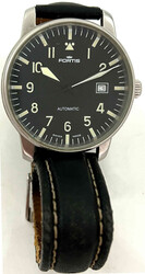Fliegeruhr FORTIS AUTOMATIC Modell 595.10.46 mit Lederarmband. intakt