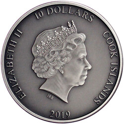 10 Dollars 2 Unzen Feinsilbergedenkmünze 2019. Hermes - Talaria. 62 ...