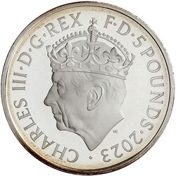 5 Pounds Silbergedenkmünze 2023. Die Krönung seiner Majestät ...