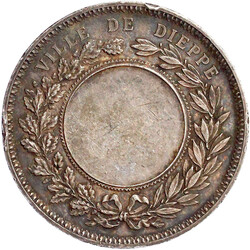 Silbermedaille o.J.(um 1880), von Hamel in Rouen. Schiffswappen, ...