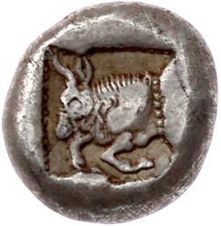 Stater um 500/480 v. Chr. Unbestimmte Münzstätte. Pegasus ...