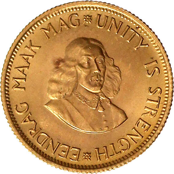 2 Rand 1962 KM 64. Aufl. 10000 Ex. 7,32 g. fein. prägefrisch/fast ...