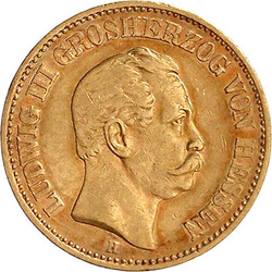 7453: Reichsgoldmünzen, Hessen, Ludwig III., 1848-1877