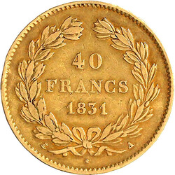 40 Francs 1831 A, Paris. 12,83 g. 900/1000 sehr schön, Randfehler